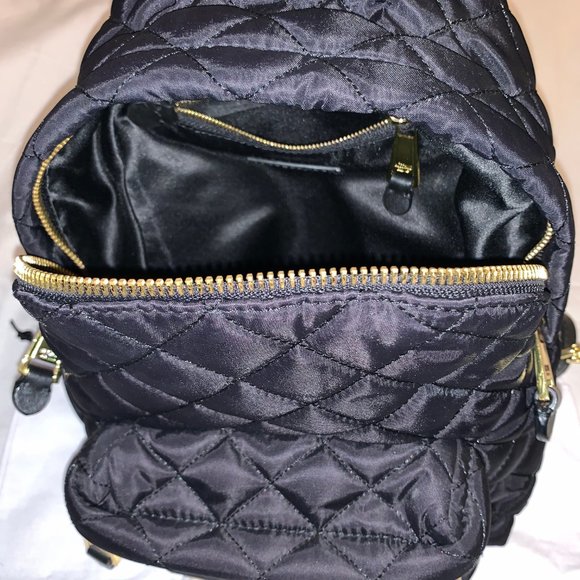 Moschino Quilted Black and Gold Backpack main image 8